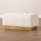 Baxton Studio Powell Glam and Luxe Beige Velvet Fabric and Gold PU Leather Storage Ottoman 175-11237-Zoro - alternate 6